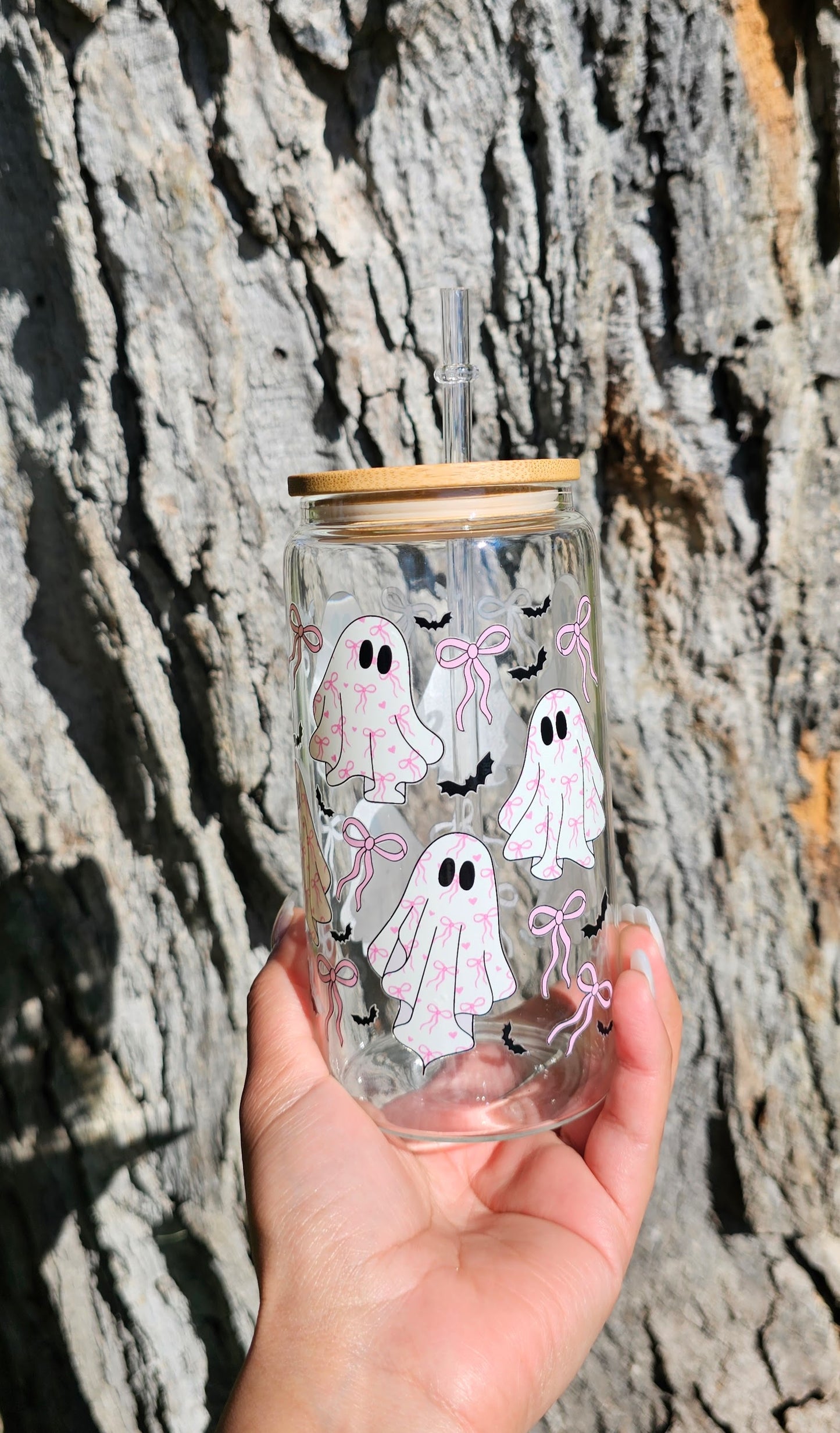 Cute Fantasma Glass Can
