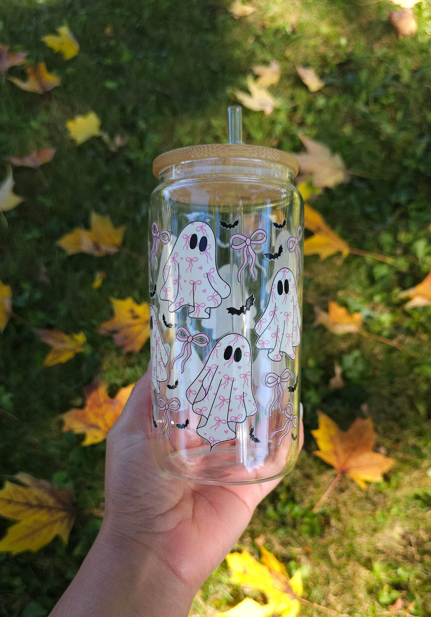 Cute Fantasma Glass Can