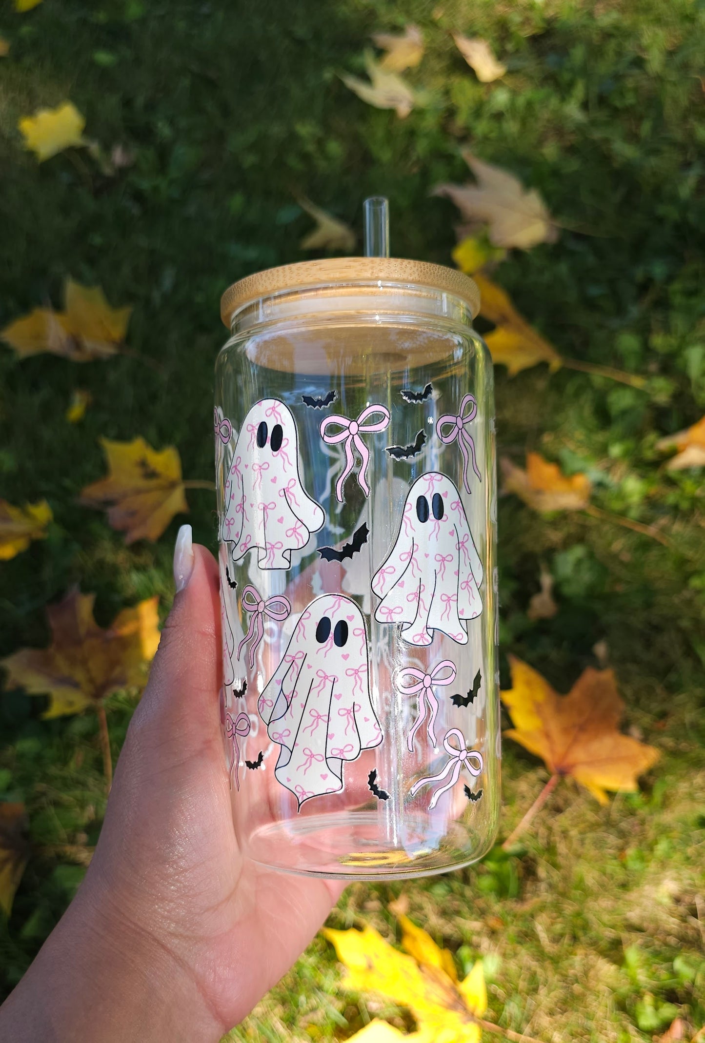 Cute Fantasma Glass Can