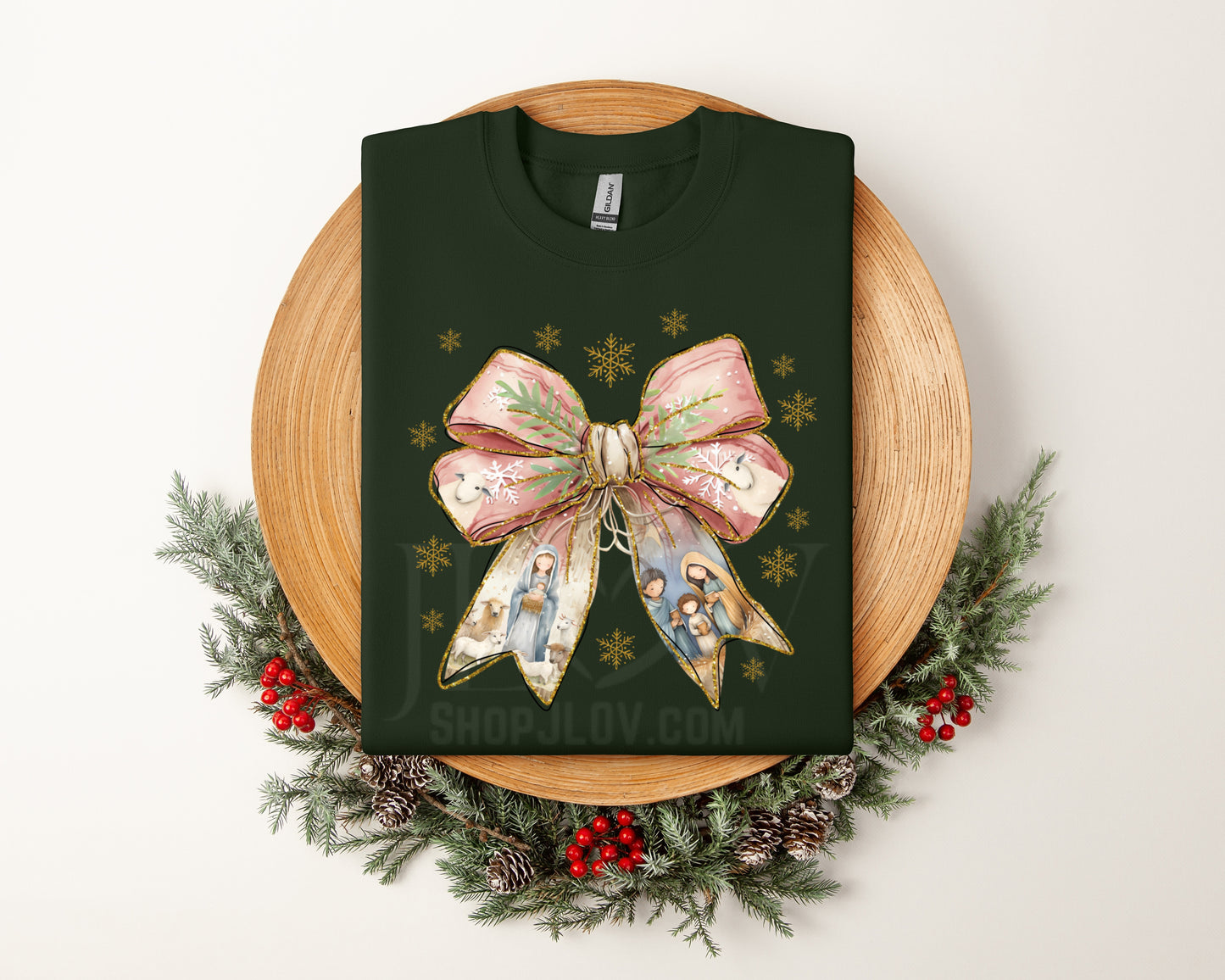Christmas Jesus Bow Sweater