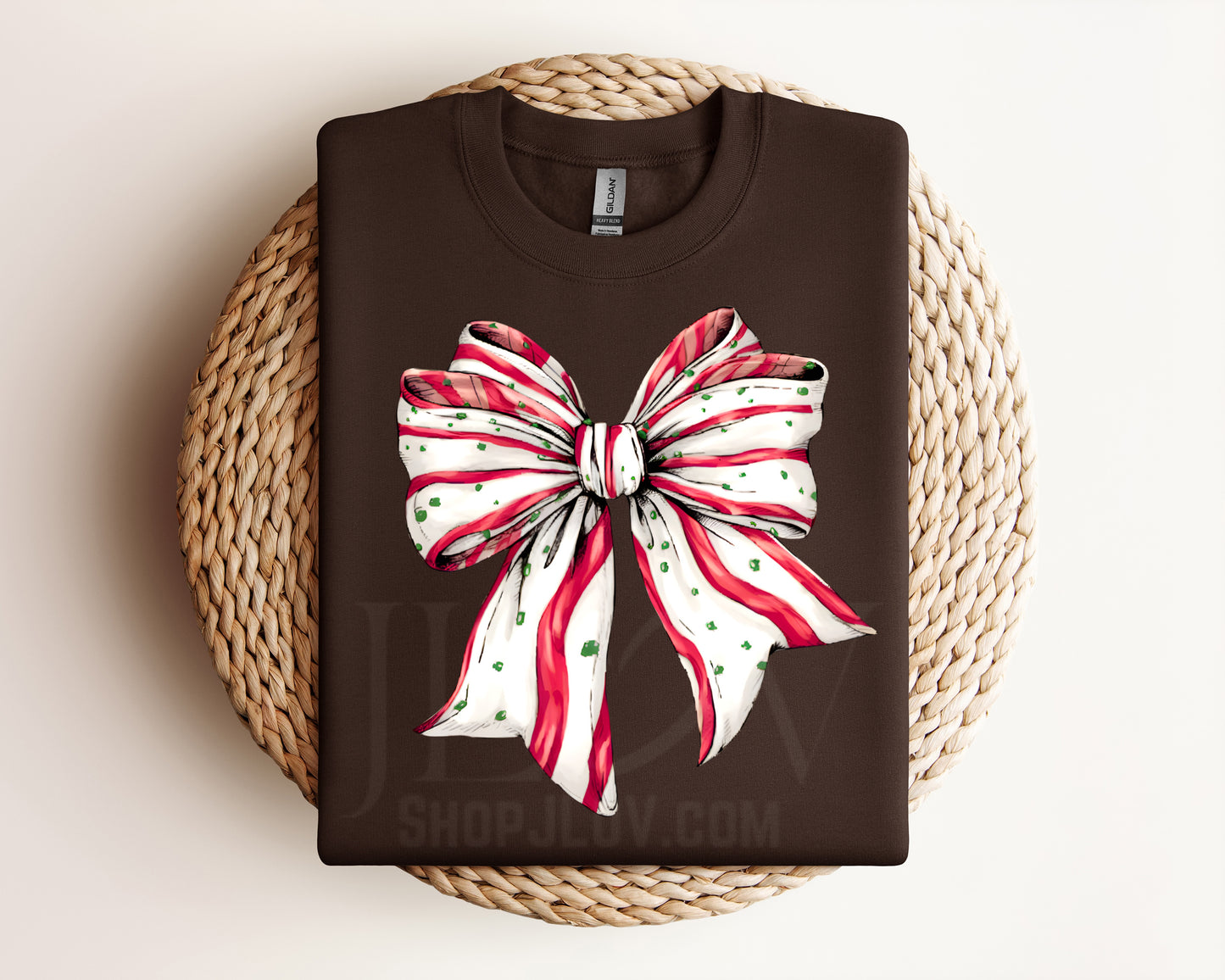 Christmas Candy Bow Sweater
