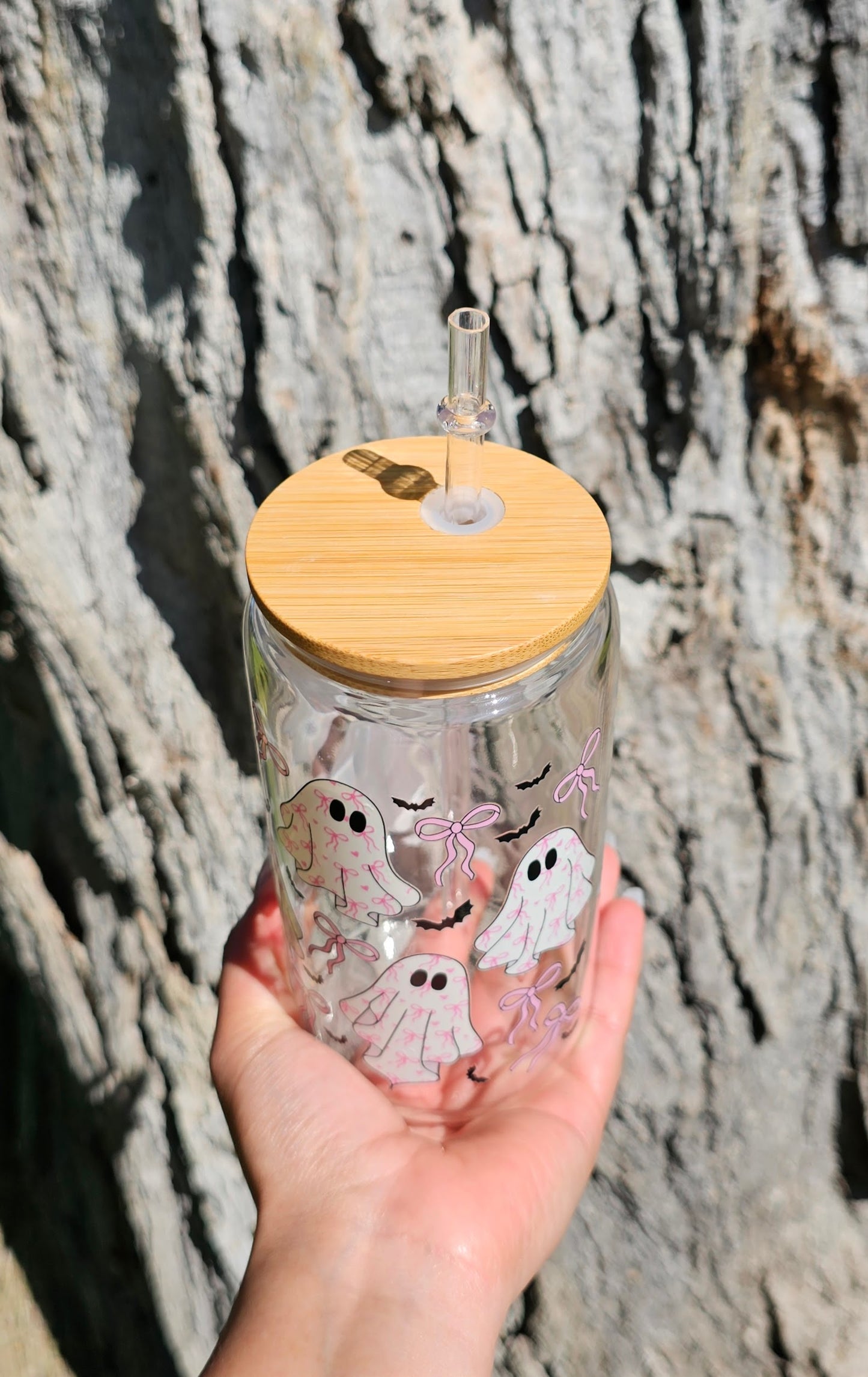 Cute Fantasma Glass Can