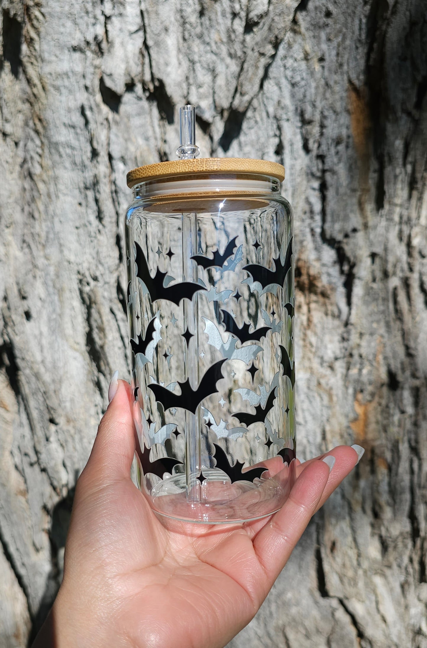 Cute Murcielagos Glass Can