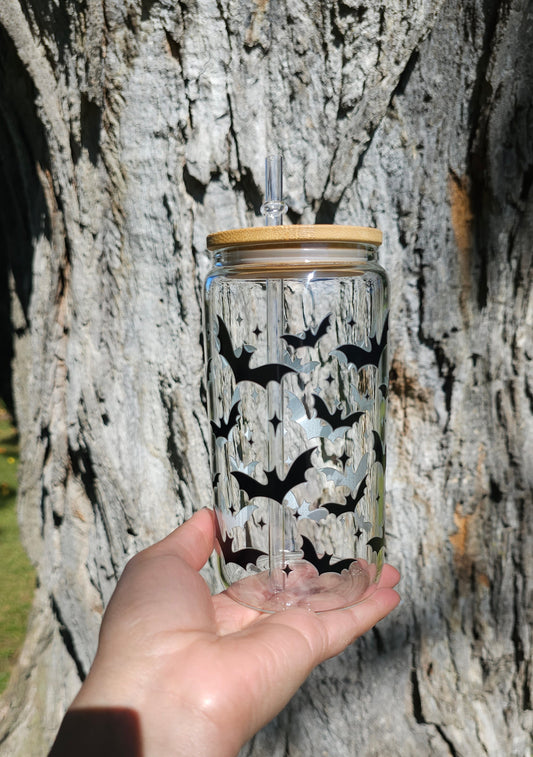 Cute Murcielagos Glass Can