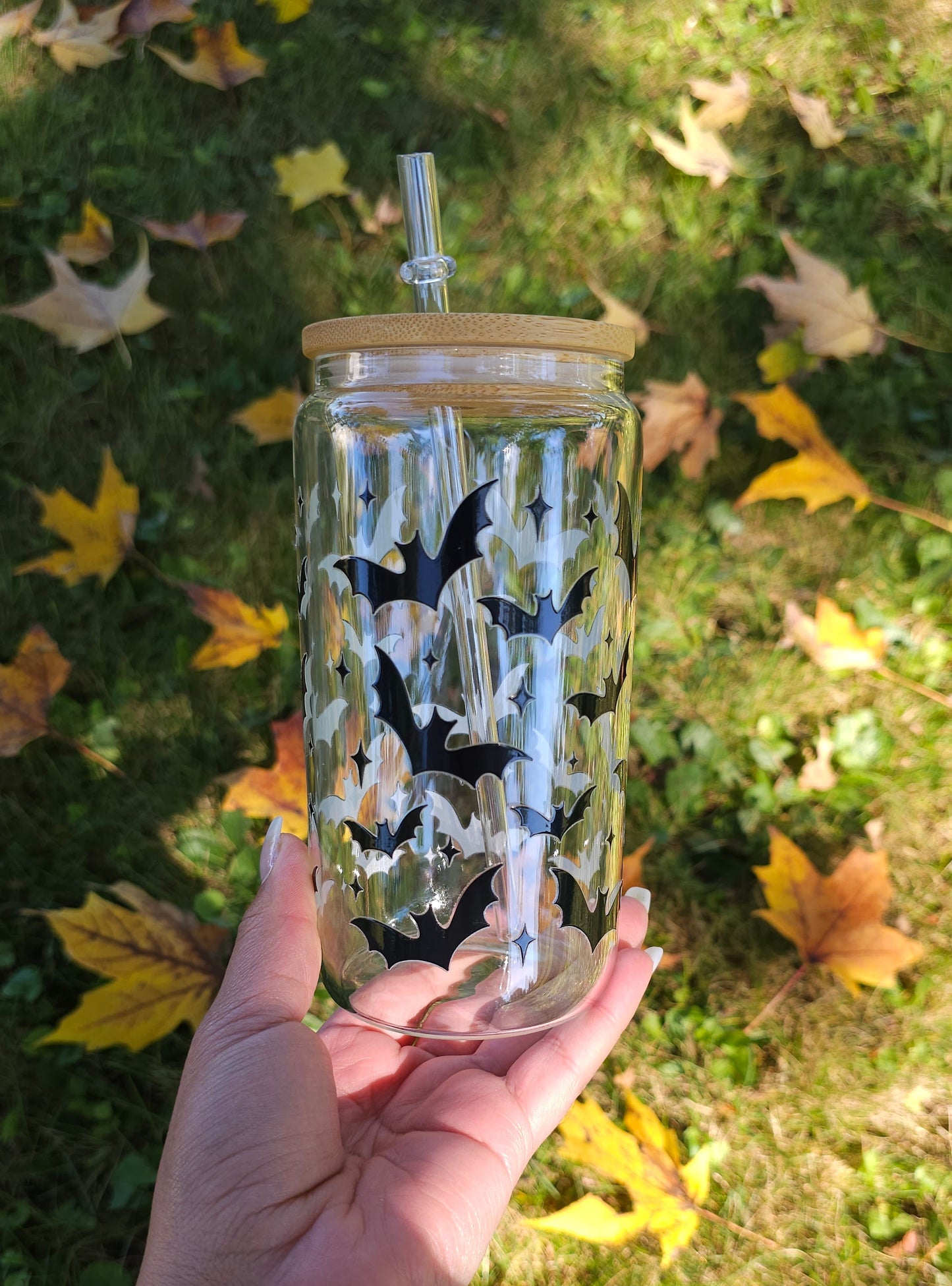 Cute Murcielagos Glass Can