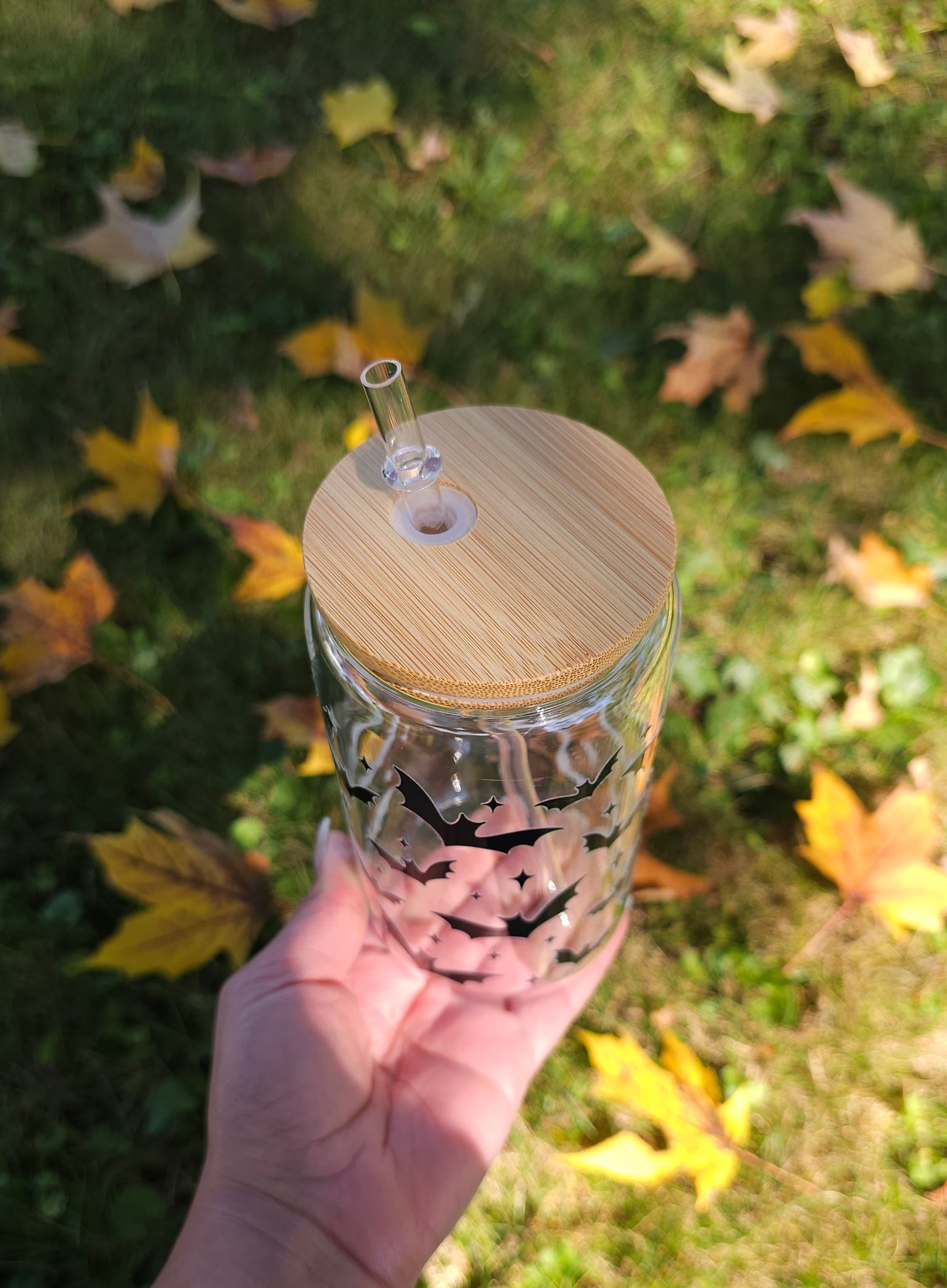 Cute Murcielagos Glass Can