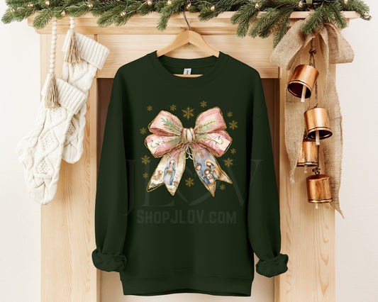 Christmas Jesus Bow Sweater