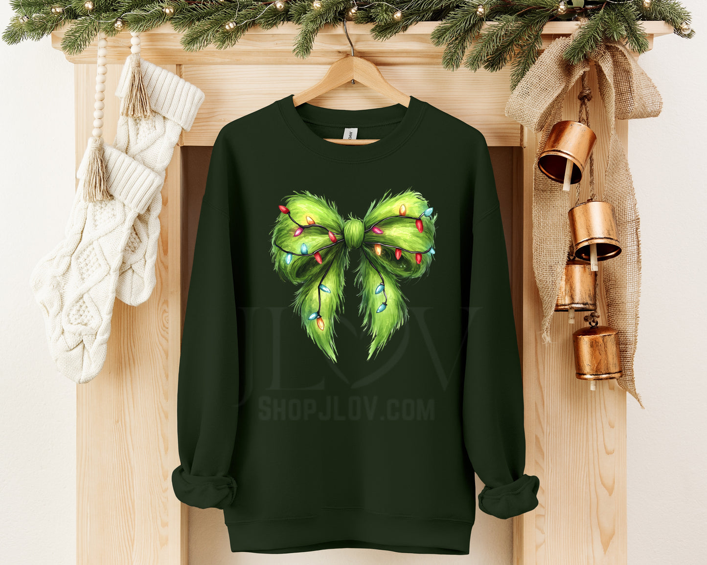 Grinch Christmas Bow Sweater