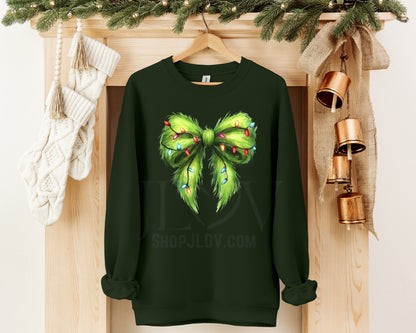 Grinch Christmas Bow Sweater
