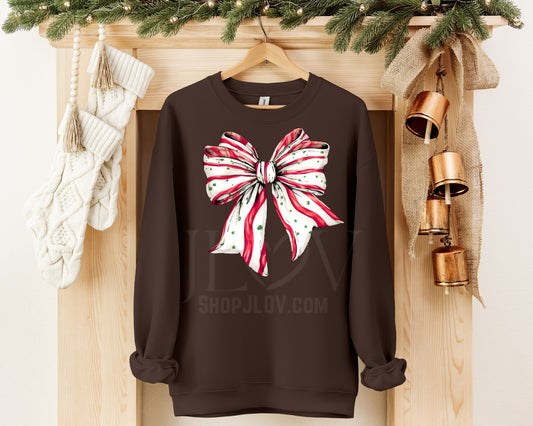 Christmas Candy Bow Sweater