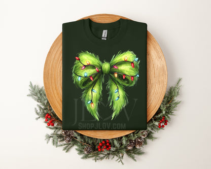 Grinch Christmas Bow Sweater